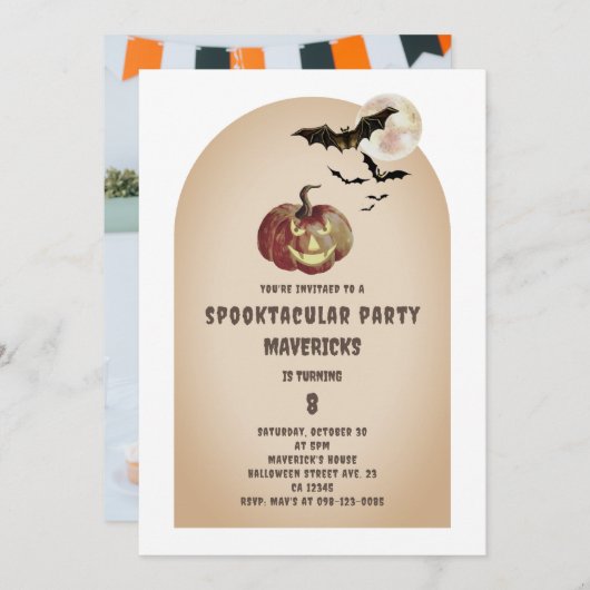 Arch Vampire Spooktacular Verjaardag Kaart (Voorkant / Achterkant)