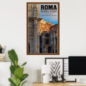 Arch van Constantine en Colosseum Poster (Thuiskantoor)