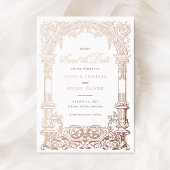  Arch Vines Ornament Lijst Save the Date Folie Uitnodiging