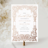  Arch Vines Ornament Lijst Save the Date Folie Uitnodiging