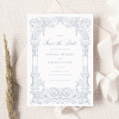  Arch Vines Ornament Lijst Save the Date Kaart