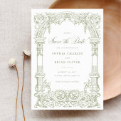 Arch Vines Ornament Lijst Save the Date Kaart