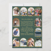 Arch Wat een jaar Gold Bow Multi Foto Kerstmis Kaart (Achterkant)