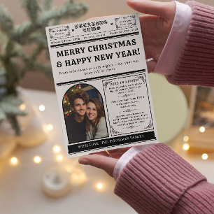 Arch Wat een jaar in de Review krant Kerst Feestdagenkaart