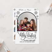 Arch Wat een jaar in Review Foto's Vrolijk Kerstfe Kaart (Voorkant / Achterkant in situ)