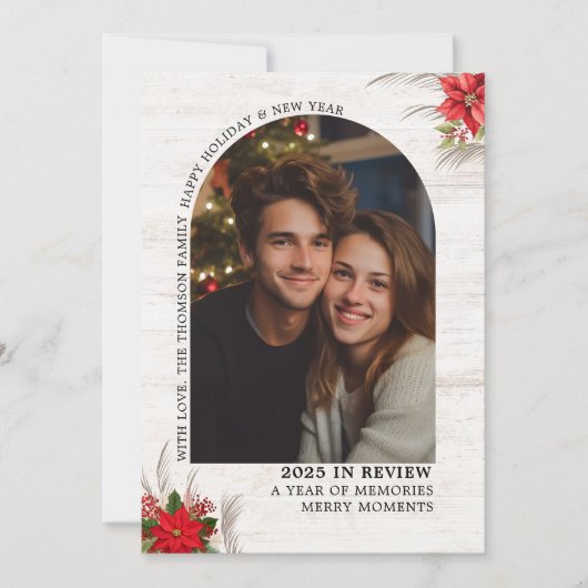 Arch Wat een jaar in Review Multi Foto's Kerst Kaart (Voorkant)