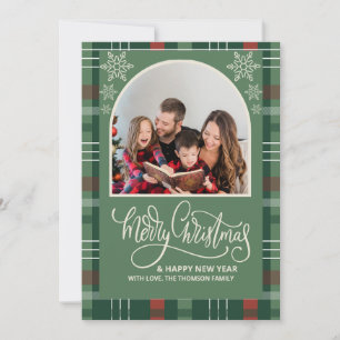 Arch Wat een jaar in Review Plaid Vrolijk Kerstfee Kaart