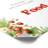 Arch Waterverf Berry Sweet Wild Strawberry eten Poster (Hoek)