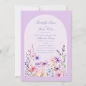 Arch Waterverf Floral Butterfly Baby shower Kaart (Voorkant)