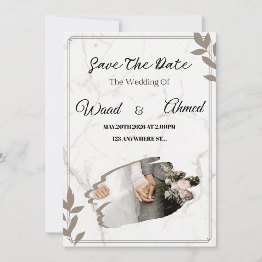  Arch Wedding Invitation | Modern Aesthetic  Feestdagenkaart (Voorkant)
