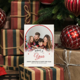 Arch What a Year in Review Multi Photo Christmas Kaart