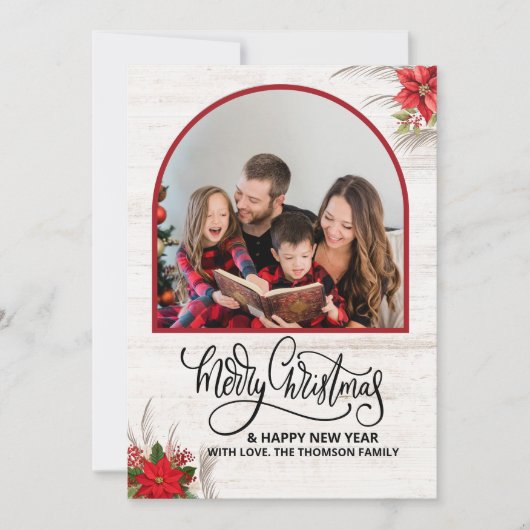Arch What a Year in Review Photos Merry Christmas Kaart (Voorkant)