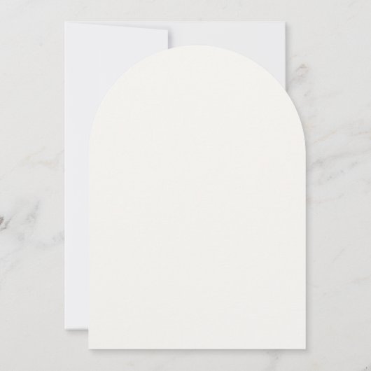 Arch White Elegant Bow Bruids Douche Uitnodiging (Achterkant)