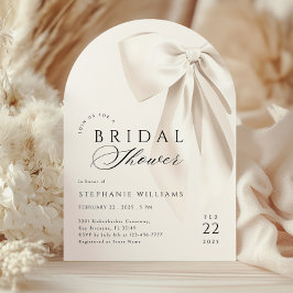 Arch White Elegant Bow Bruids Douche Uitnodiging