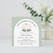 Arch White Herfst Baby shower Square Invitat Kaart (Staand voorkant)