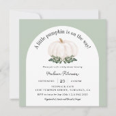 Arch White Herfst Baby shower Square Invitat Kaart (Voorkant)