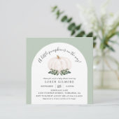 Arch White Herfst Baby shower Square Kaart (Staand voorkant)