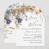 Arch Wildflower "Love in Bloom" Vrijgezellenfeest Kaart (Voorkant / Achterkant)