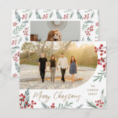 Arch Winter Botanicals: Kerstmis Feestdagenkaart (Voorkant / Achterkant)