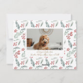 Arch Winter Botanicals: Kerstmis Feestdagenkaart (Achterkant)