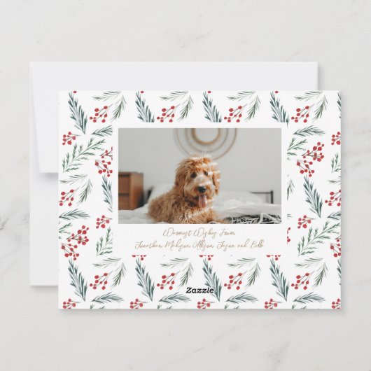 Arch Winter Botanicals: Kerstmis Feestdagenkaart (Achterkant)