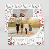 Arch Winter Botanicals: Kerstmis Feestdagenkaart (Voorkant / Achterkant)