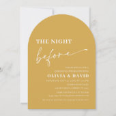 Arch Yellow Night voor het repetitiediner Kaart (Voorkant)