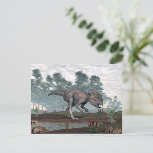 Archaeoceratops dinosaur briefkaart (Staand voorkant)