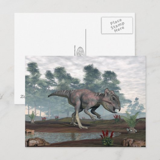 Archaeoceratops dinosaur briefkaart (Voorkant / Achterkant)