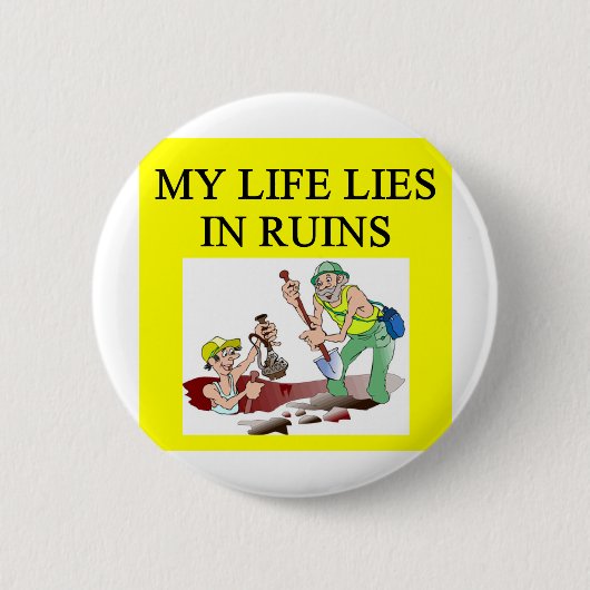 ARCHaeology-grap Ronde Button 5,7 Cm (Voorkant)