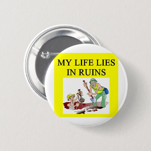 ARCHaeology-grap Ronde Button 5,7 Cm (Voorkant /achterkant)