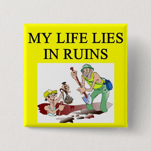 ARCHaeology-grap Vierkante Button 5,1 Cm (Voorkant)