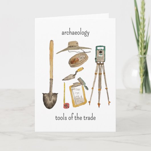 Archaeology Tools Card Kaart (Voorkant)