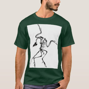 Archaeopteryx Skeleton Afdrukken Afbeelding T-shirt