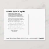 ARCHAISCHE TORSO VAN APOLLO BRIEFKAART (Achterkant)
