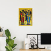 Archangel Angel Michael en Gabriel Icon Poster (Thuiskantoor)
