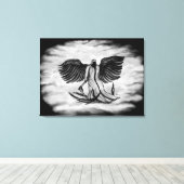 Archangel, Angel Uriel Canvas Afdruk (Insitu (Houten vloer))