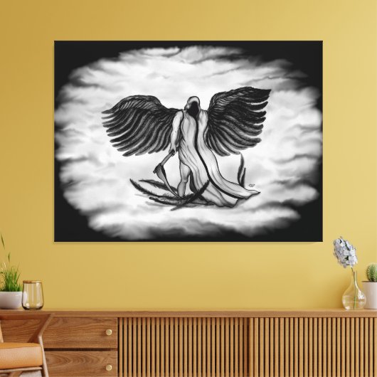 Archangel, Angel Uriel Canvas Afdruk (Insitu (Woonkamer))