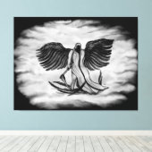 Archangel, Angel Uriel Canvas Afdruk (Insitu (Houten vloer))