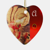 ARCHANGEL GABRIE Heart Gemstone Monogram Keramisch Ornament (Rechts)