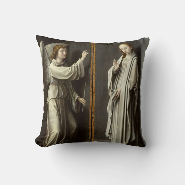 Archangel Gabriel; De Maagd Annunciate Kussen (Voorkant)