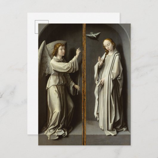 Archangel Gabriel; de Maagd konunciate Briefkaart (Voorkant / Achterkant)