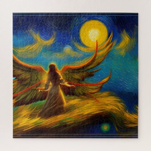 Archangel Gabriel, geschilderd door van Gogh Legpuzzel (Verticaal)