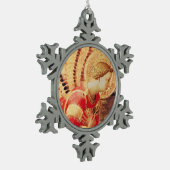 ARCHANGEL GABRIEL IN RED EN GOLD TIN SNEEUWVLOK ORNAMENT (Links)