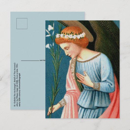 Archangel Gabriel, Lippi's aankondiging (Detail) Briefkaart (Voorkant / Achterkant)