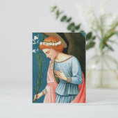 Archangel Gabriel, Lippi's aankondiging (Detail) Briefkaart (Staand voorkant)