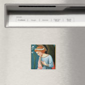 Archangel Gabriel, Lippi's aankondiging (Detail) Magneet (Insitu (Vaatwasser))