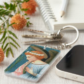 Archangel Gabriel, Lippi's aankondiging (Detail) Sleutelhanger (Voorkant Rechts)