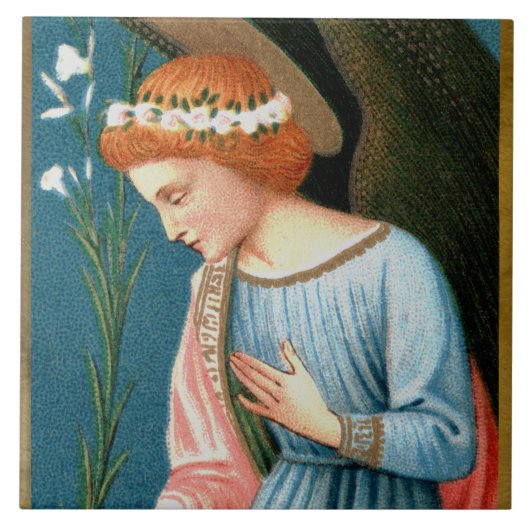 Archangel Gabriel, Lippi's aankondiging (Detail) Tegeltje (Voorkant)