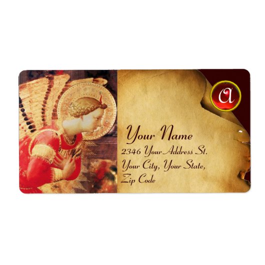 ARCHANGEL GABRIEL MONOGRAM ETIKET (Voorkant)